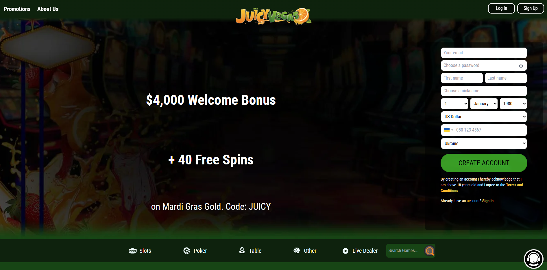 Juicy Vegas Casino Overview: Licensing, Launch Year, and Platform